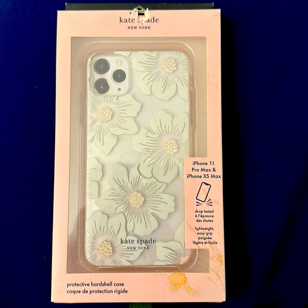 iPhone 11 Pro Max and iPhone XS Max Kate spade protective hard shell case floral